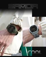 Reloj Digital Deportivo Para Hombre SANDA 50M Impermeable Con Pantalla LED Calorías Fitness Running Chronógrafo Resina Correa De Goma Reloj Militar - details 14