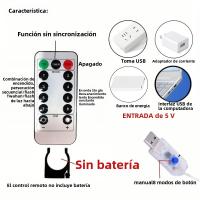 Garland De 6M De Luces De Fairy LED Para Fiesta Boda Y Navidad Con 8 Modos Luz De Cinta Para Decoración De Hogar Y Dormitorio USB - details 2