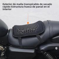 Almohadilla De Silla De Motocicleta Honeycomb Gel Con Telas De Malla 3D Absorbedor De Choque Alivio De Presión Transpirable - details 11