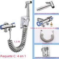 Juego De Rociador De Bidet Portátil En Acero Inoxidable 304 Con Regleta De Ducha Para Inodoro Roce Vertical Autolimpieza Montaje En Pared - details 6