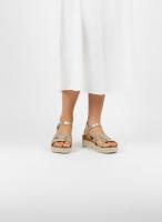 Calzados soraia, Sandalias de Plataforma Plana con Tira al Tobillo para Mujer - Estilo Alpargata Casual con Hebilla Ajustable y Suela Cómoda de Cuña Baja - Sandalias Metalizadas y Mate de Verano - details 2