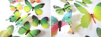 12pcs Parches De Pared Decorativos 3D Mariposa Arcoíris PVC Para Decoración Del Hogar Sala De Estar Estilo Moderno Adhesivos De Pared - details 9