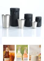 4PCS Copas De Camping De Acero Inoxidable 30/70/170ml Taza De Viaje Portátil Para Café Baijiu Whiskey Ocio Al Aire Libre Senderismo Barra Nestable - details 3