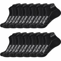 Calcetines Deportivos Para Hombre 10/12 Pares Algodón Poliéster Elastano Anti Olor Absorción De Sudor Malla Transpirable Para Verano Correr Casual - details 12
