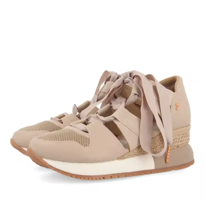 Zapatilla Beige Mujer Gioseppo - Espadrilles con Aperturas Laterales - 1