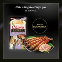 CHURU Luxury (4x14 gr) - Snack Cremoso Premium para Gatos Sin Cereales Sin Conservantes y Sin Colorantes (Atún con Bogavante, Atún con Langostinos, Atún con Lenguado ó Pollo con Wagyu) - details 1