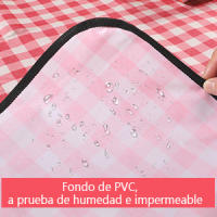 Manta de Picnic Manta Impermeable - 150 x 200 cm / 2x2m Manta de Picnic Plegable, Alfombra de Picnic de Viaje Lavable Manta Camping en la Playa para Barbacoa al Aire Libre Senderismo Parque Jardín (Rojo) - details 5
