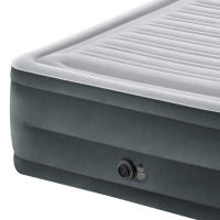 INTEX - Colchón hinchable doble deluxe comfort plush high-rise, cama queen hinchable, 152x203x56 cm, para 2 personas, máximo 272 kg, tacto suave, resistente a pinchazos, incorpora hinchador, con bolsa de transporte - details 5