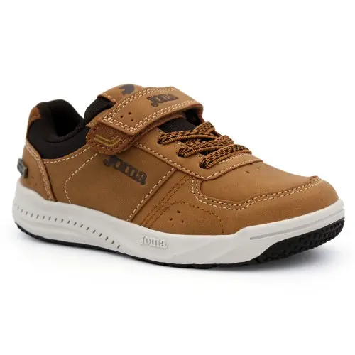 Zapatillas deportivas JOMA JARAMA JR 2426-2403 en camel y marino. Cierre de velcro - 1