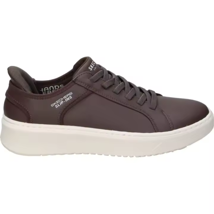 SKECHERS | Zapatos Skechers Slip-ins Court Break Double Vented para Hombre – Zapato en Color Marrón Chocolate – Zapatos Slip Ins – Sin Cierre – Memory Foam – Cómodos – Alta Calidad – Modelo 183177-CHOC - 1