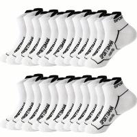 Calcetines Deportivos Para Hombre 10/12 Pares Algodón Poliéster Elastano Anti Olor Absorción De Sudor Malla Transpirable Para Verano Correr Casual - details 13