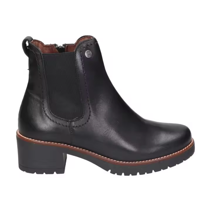 PITILLOS | Botines de Piel con Tacón Pitillos para Mujer – Botín en Color Negro – Botín de Piel con Cremallera – De Piel – Tacón Medio y Cómodo – Elegante – Versátiles – Modelo 20022 - 1