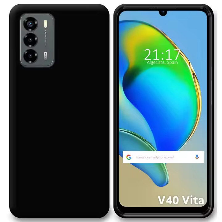Tumundosmartphone Funda Silicona Gel TPU Negra para ZTE Blade V40 Vita - Protección Delgada y Efectiva - 1