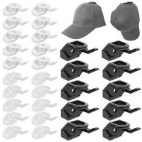 5Pcs Portadores De Gorras Minimalistas De Plástico Con Adhesivo Espacio Ahorrador Gancho Para Muros Para Camarines De Camisetas Y Sombreros - details 0