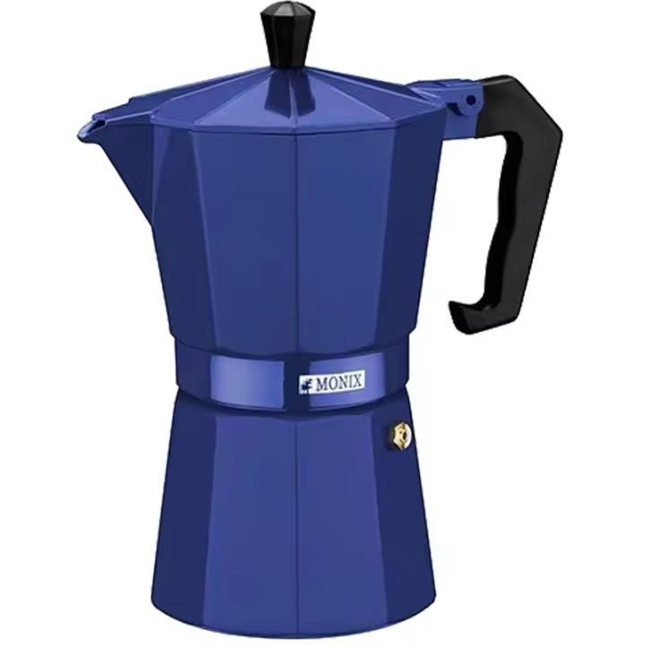 Monix Cafetera Aluminio Cobalto 6T Vitro Resistente Al Calor - 1