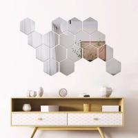 12pcs Pegatinas De Espejo Para Pared DIY En Forma Hexagonal De Acrílico Decoración De Habitación Y Sala De Estar Adornos De Arte Resistentes Al Agua - details 2