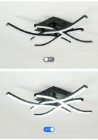 Lámpara De Techo Moderna 28W LED Para Sala De Estar Comedor Dormitorio Y Balcones Diseño Curvado Luz De Panel Para El Hogar - details 5