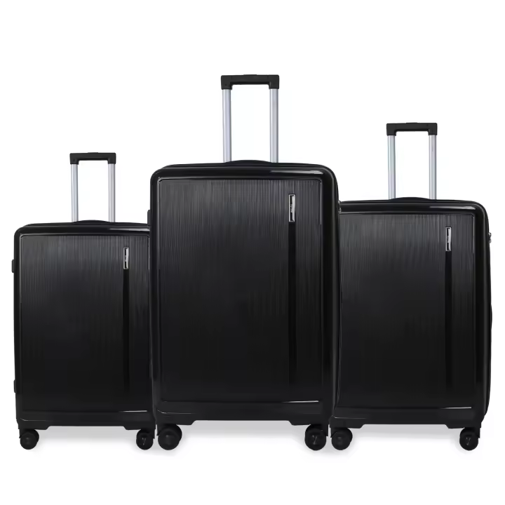 S7 STAR Juego de 3 piezas Maleta PP de Viaje, Cabina Rígida Extensible de Moda, Set 3 Equipaje Resistente con Mango Ajustable, Cabina Trolley Color Puro con 4 Ruedas Giratorias Multidireccionales 360° - 1