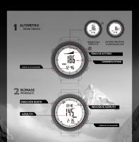 Reloj Digital Para Hombre NORTH EDGE APACHE-46 Deportivo Al Aire Libre Con Altimetro Barometro Y Compas Resistente Al Agua WR50M - details 7