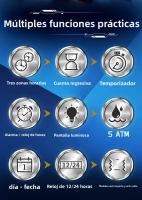 Reloj Deportivo Para Hombre SANDA Con Pantalla Dual Resistente Al Agua 5ATM Luminoso Cuarzo Estudiante Reloj De Mano Con Muestrador Digital Y Analógico - details 7