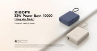 Official | Xiaomi 33W Power Bank 10000mAh (Integrated Cable), Salida de carga rápida de hasta 33 W, Cable USB-C integrado para mayor comodidad, 10 000 mAh de capacidad en un diseño compacto y portátil, Carga hasta 3 dispositivos simultáneamente - details 0