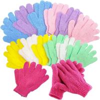 Guantes De Baño Exfoliantes 8/12Pcs Masaje Y Limpieza Profunda Para Piel Suave Esponja De Ducha De Nylon Material Seguro - details 0