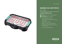 Barbacoa eléctrica de sobremesa Jocca con bandeja desmontable, rejilla con doble altura, asas anti quemaduras, temperatura regulable y 2000W de potencia. - details 1