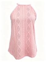 Chaleco De Verano Para Mujer Nuevo Jacquard Hueco Suéter Tejido Sin Mangas Moda Transpirable Casual Top Para Mujer - details 13