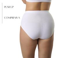 FEVI Pack de 3 Bragas Compresoras Tiro Alto Push Up | en 1 o 3 Colores: Blanco, Negro, Beige - details 2