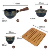 Tetera Y Infusor De Porcelana Con Rotación De 360 Grados Set De Té Chino Gongfu Forma Elegante De Cerámica Para Puer - details 6