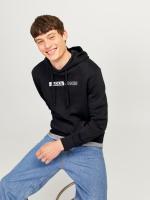 Jack & Jones Hombre sudadera con capucha ajustable y bolso frontal JJECORP SWEAT PLAY NOOS Moda casual informal OTOÑO INVIERNO REF 233599 - details 15