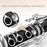 Miwayer Clarinete De Madera Bakelite Profesional Con 17 Teclas Y Viento Musical Instrumento De Viento Tenor Con Caja Y Regalito - details 10