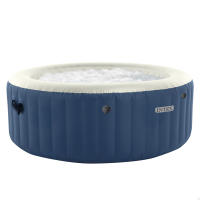 INTEX - Spa hinchable circular Blue One, Ø180x66 cm, 2-4 personas, 100 burbujas, 20º-40º, 677 litros, lona hinchable, cobertor aislamiento, unidad de control, 2 filtros cartucho S1, manguera inflado, dispensador cloro flotante - details 0