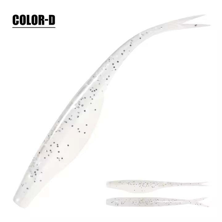Spinpoler 10pcs Señuelo De Pesca Jerk Minnow Con Cola Dividida 7cm TPR Flotante Plástico Suave Para Pesca En Río Lago Oceánico - 1