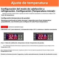Controlador De Temperatura Digital STC-1000 220V 12V Con Dos Relé Termostato Para Incubador Calefacción Enfriamiento Termorregulador - details 12