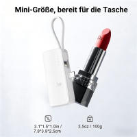 Mini batería externa del tamaño de un labial 5000mAh,con puerto de carga USB-C y Lightning integrados,Batería externa universal de carga rápida portátil, para exteriores,con iPhone 16,Samsung,relojes,auriculares y tabletas - details 1