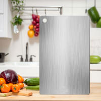 Placa De Corte De Acero Inoxidable 304 De Grado Alimenticio Doble Cara Para Cocina Resistente Al Desgaste Y Fácil De Limpia - details 2