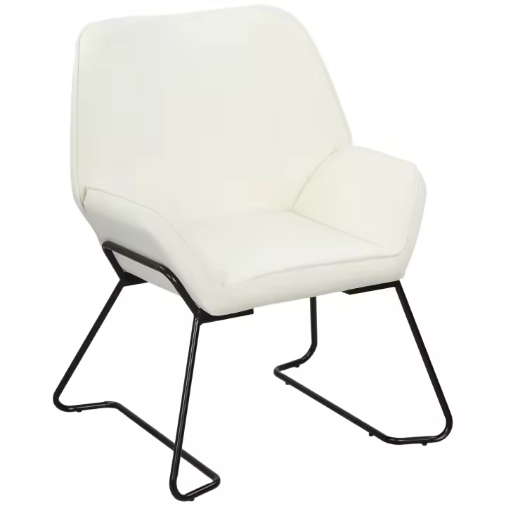 HOMCOM Butaca de Salón Moderna Sillón Lectura con Asiento Ancho y Acolchado Tapizado en Terciopelo Patas de Metal Sillón para Salón Sala de Estar Dormitorio - 1