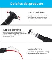 Abrepuertas Eléctrico Para Vino Y Cerveza Recargable Con Batería Y USB Aparato De Sacacorchos De Acero Inoxidable Accesorio De Cocina - details 6