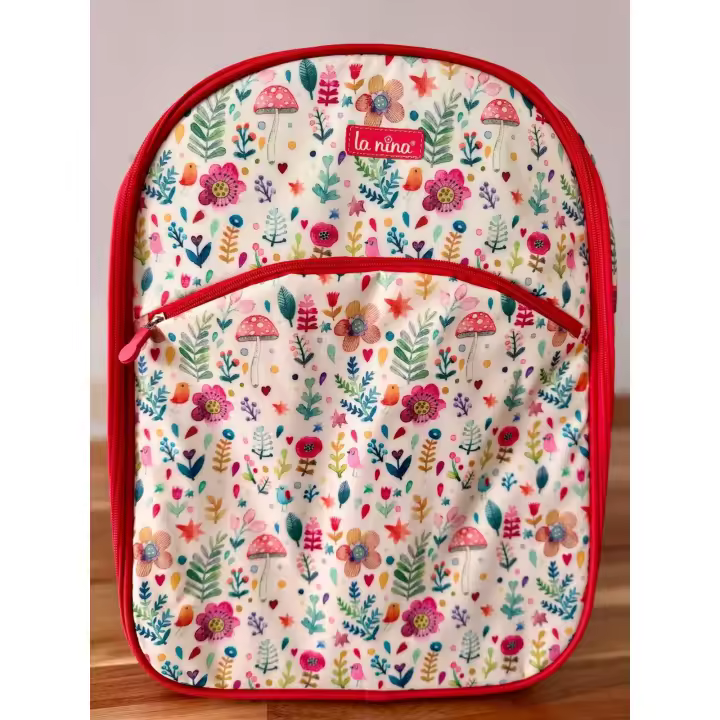Maleta de Viaje con Ruedas Valeria para Niños - Diseño Floral y Compartimentos Especiales - Marca La Nina - 1