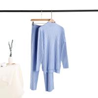Conjunto De Ropa De Invierno Para Mujer REALEFT 2 Piezas Suéter De Cuello Medio Y Pantalones De Pista Tejidos De Alta Estiramiento Estilo Oficina Lady - details 1