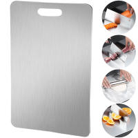 Placa De Corte De Acero Inoxidable 304 De Grado Alimenticio Doble Cara Para Cocina Resistente Al Desgaste Y Fácil De Limpia - details 1