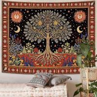 Tapiz De La Vida En Arce Para Decoración De Habitación Y Sala De Estar Estilo Bohemio Nocturno Estelar Colgante De Pared Con Sol Y Luna - details 0
