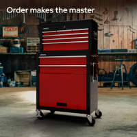 AREBOS Carro de Herramientas - Carro de Taller - 9 Cajones - 2 Ruedas Fijas y 2 Pivotantes con Freno - details 7