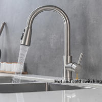 Grifo de cocina con rociador extraíble, de níquel cepillado, monomando, para fregadero de cocina con rociador extraíble, de acero inoxidable, moderno, comercial, para cocina de estilo rústico, caravana o autocaravana. - details 6