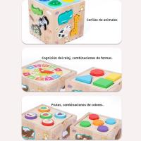 Puzzle Montessori De Madera En Forma De Zanahoria Interactivo Para Niños Edad 3-6 Juguetes Sensoriales De Aprendizaje Temprano Color Varias - details 2