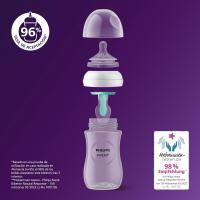 Philips Avent Set Pack 4 Biberones con Sistema AirFree (2 Biberones 125ml + 2 Biberones 260ml), Regalo para Recién Nacidos, Enganche Natural, sin BPA, Reduce los Cólicos, Incluye Chupete Ultra Soft y Escobilla, de 0-12 Meses - details 9