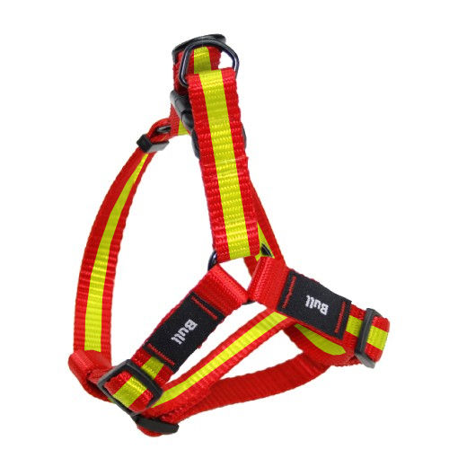 Arnés Petral para Perro Yagu Nylon España - Pechera Bandera Ajustable (Talla T-4 / 40-65 cm)