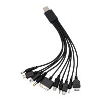 Cable De Carga USB 10-en-1 Universal Multi-Port Multi-Head Para MP3 MP4 Compatible Con Varias Marcas Durable Y Flexible - details 9