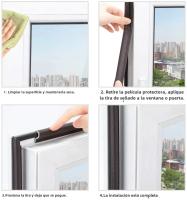Tira De Sellado Para Ventanas Y Puertas 6M Espuma Silenciosa a Prueba De Viento Y Polvo Adhesiva Para Ventanas De Deslizamiento Y Casement Tapete Acústico Para Puerta - details 18
